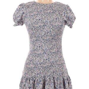 Edit by Nine puff sleeve smocked mini dress NWT blue floral